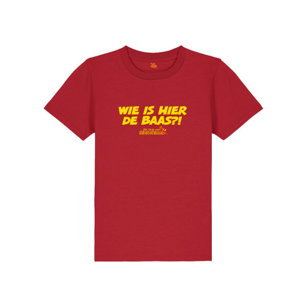 Wie is hier de Baas!? Kinder T-shirt Thumbnail